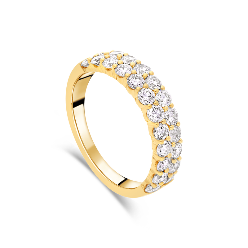 18ct 2-Row Diamond Ring