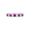 Ruby and Diamond Channel Eternity Ring