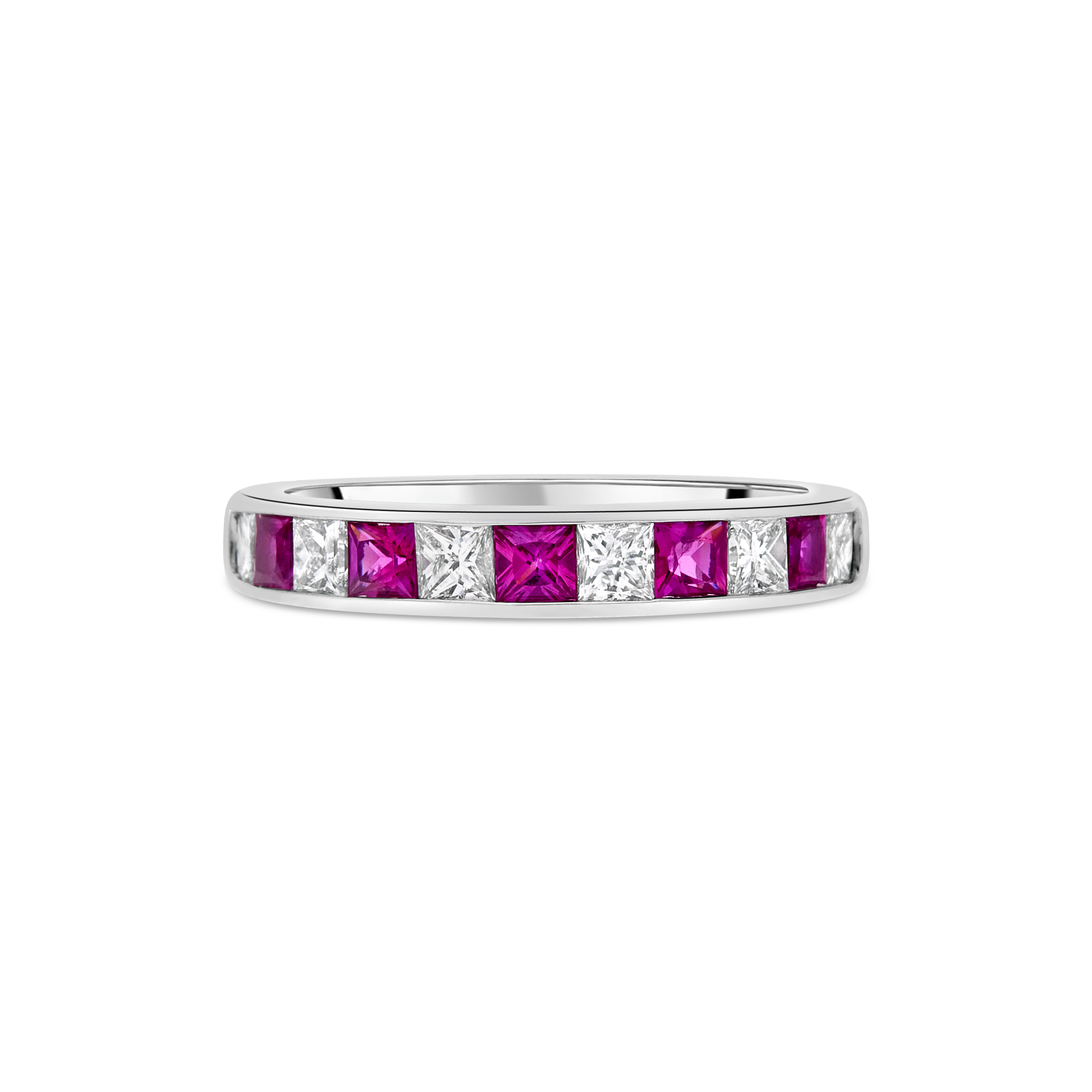 Ruby and Diamond Channel Eternity Ring