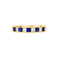 18ct Sapphire and Diamond Channel Eternity Ring