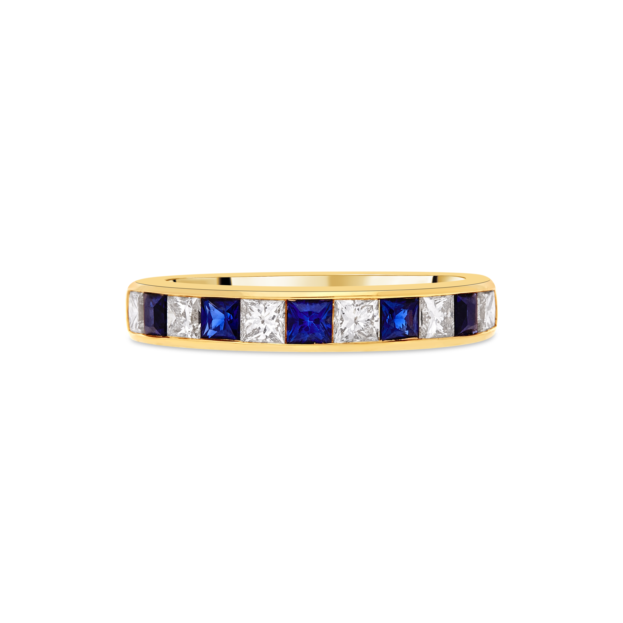 18ct Sapphire and Diamond Channel Eternity Ring Appleby