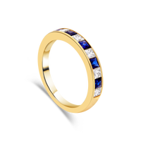 18ct Sapphire and Diamond Channel Eternity Ring