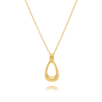 18ct Open Oval Pendant and Chain