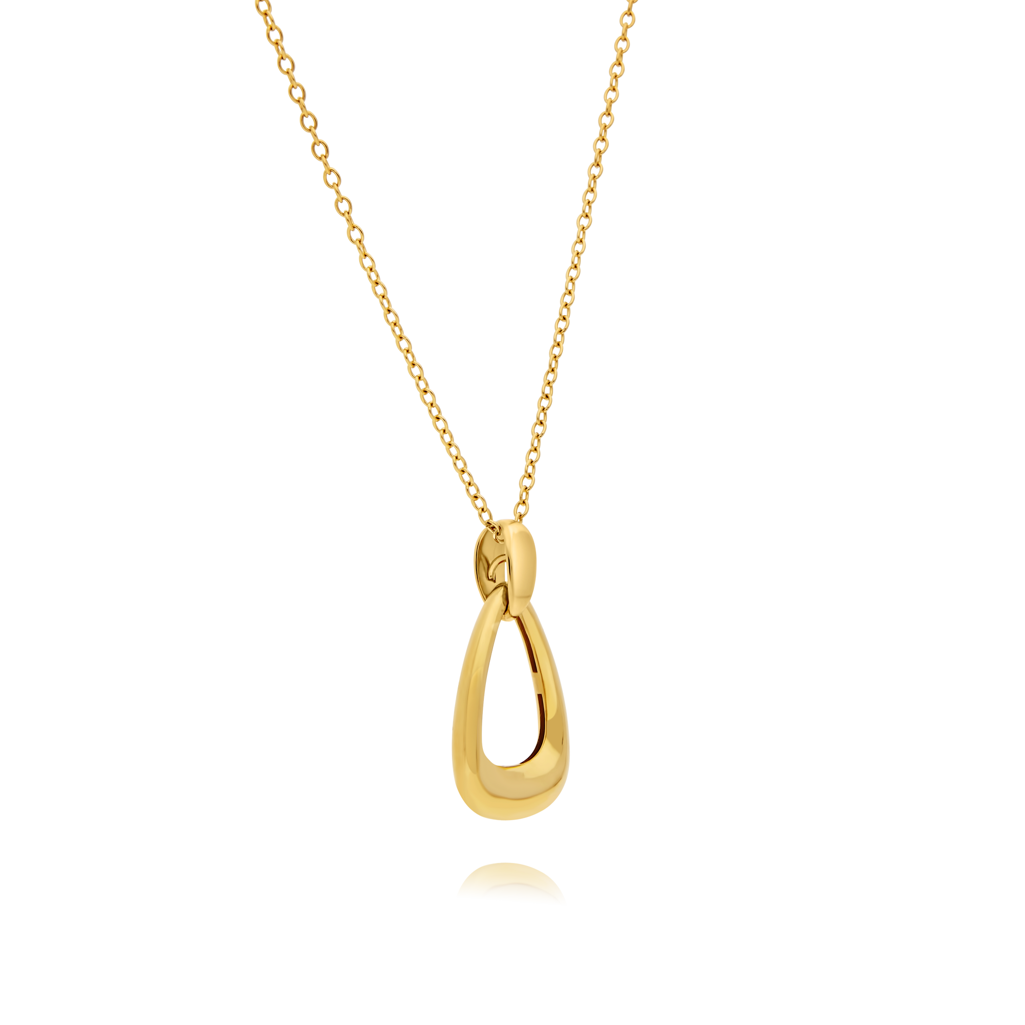 Rainbow Pendant Necklace 18ct Gold Plated Vermeil - Trendolla Jewelry