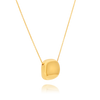 18ct Yellow Gold Square Bead on 17-inch Chain