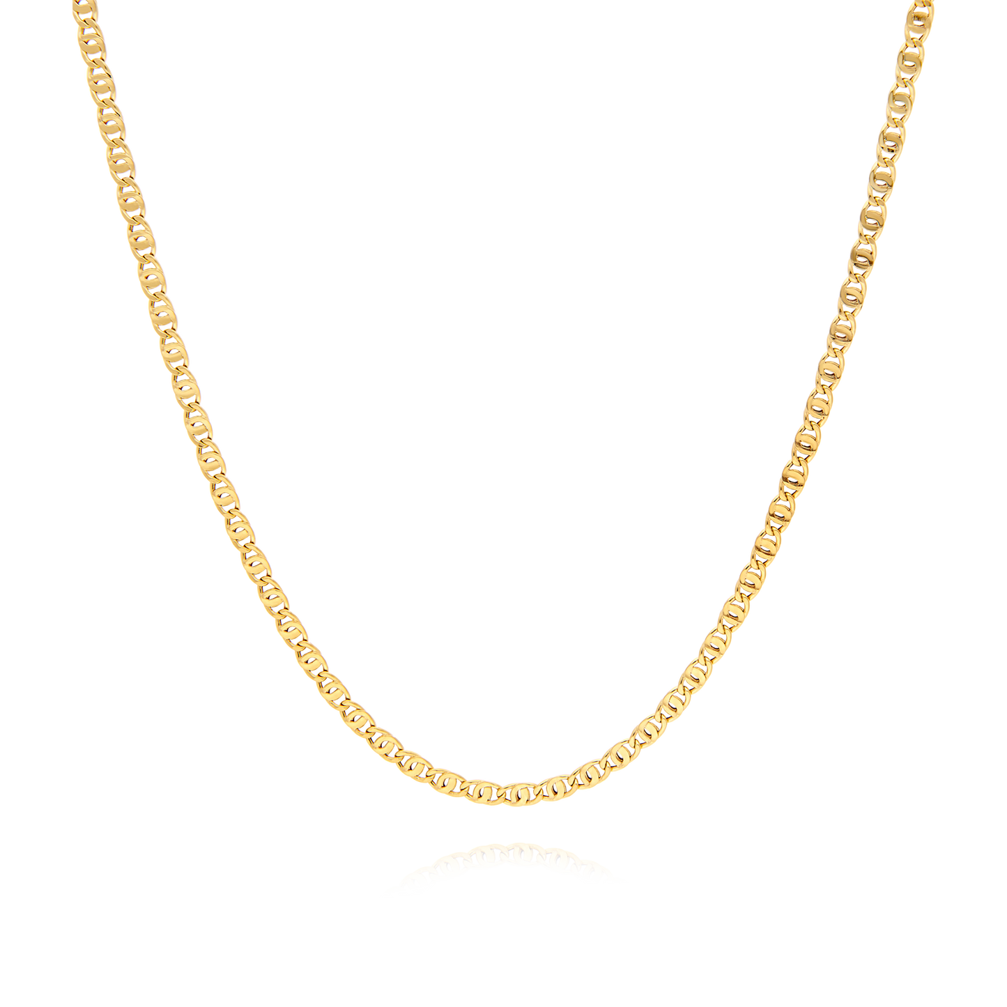18ct Yellow Gold Double Oval Chain (18-inches)