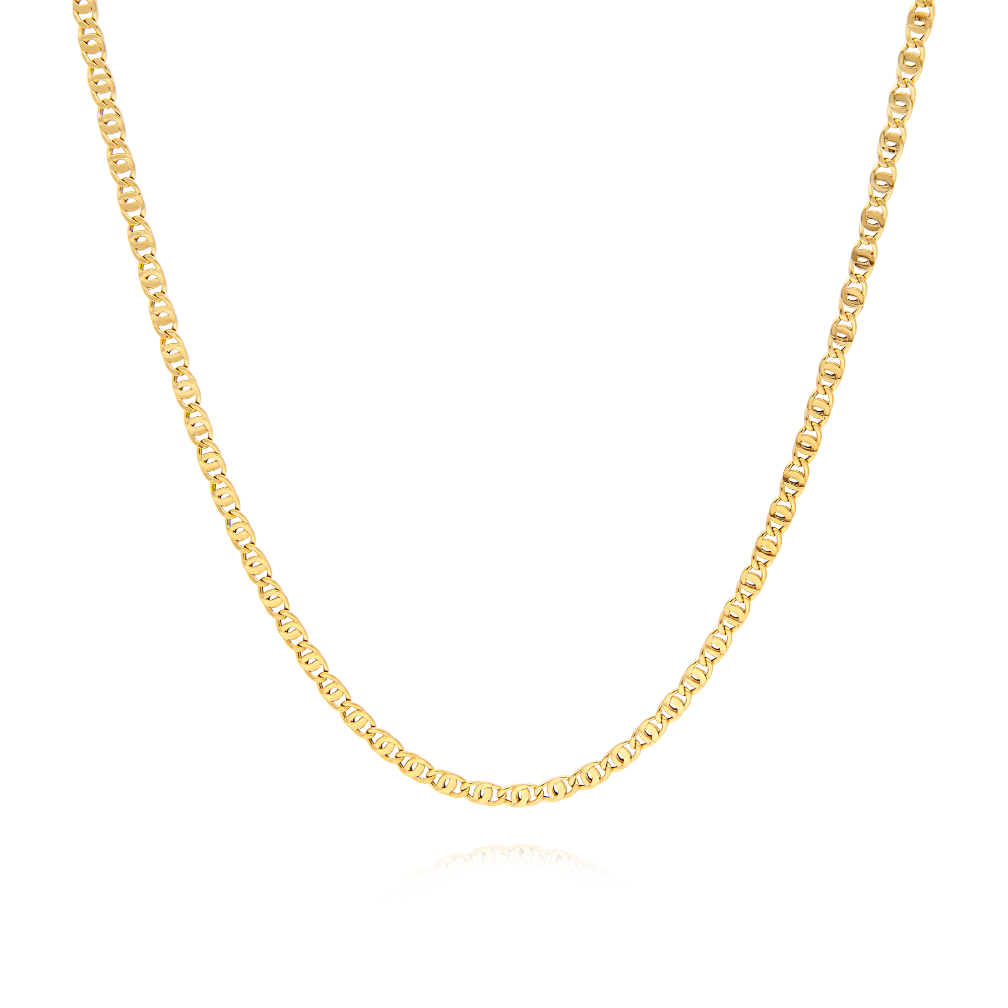 18ct Yellow Gold Double Oval Chain (18-inches)