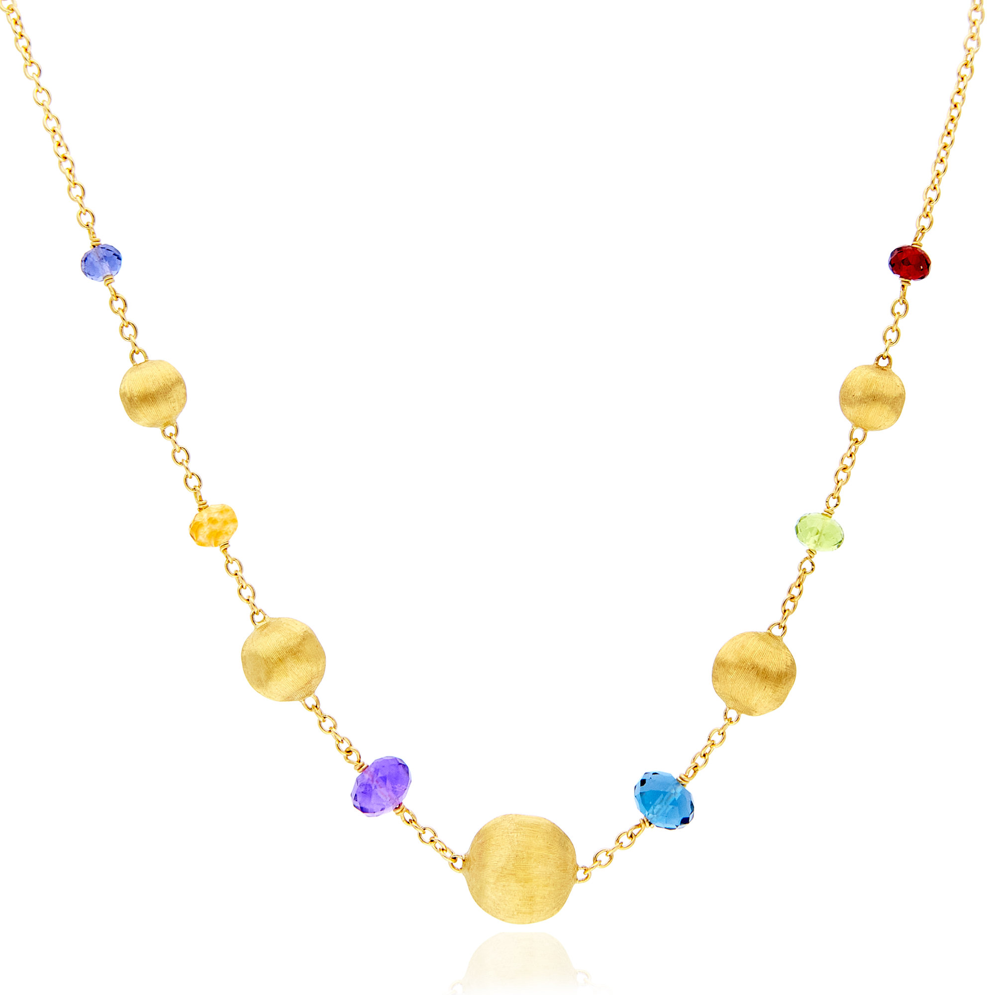 18ct Gold Multi-Gemstone "Africa" Necklace Marco Bicego