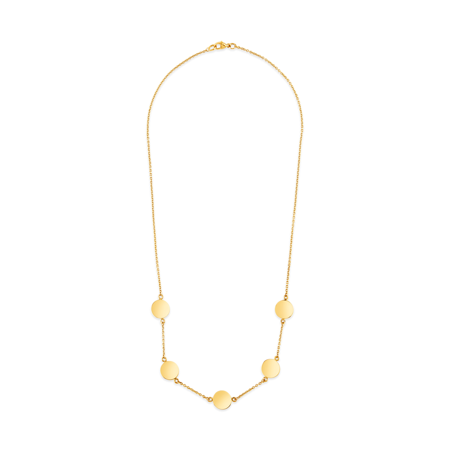 9ct Gold Disc Necklace