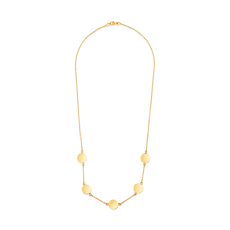 9ct Gold Disc Necklace