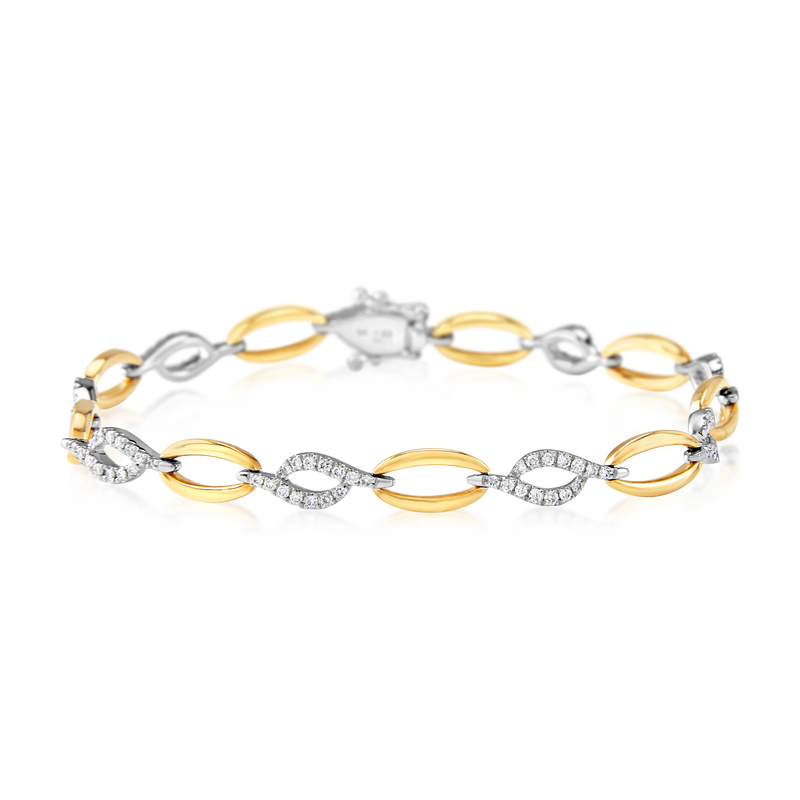 Two Tone Diamond Bracelet