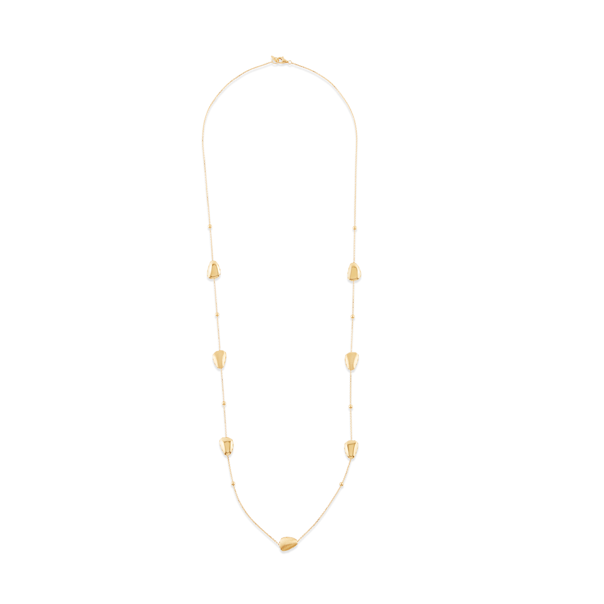 14ct Brushed Gold Nugget Necklace