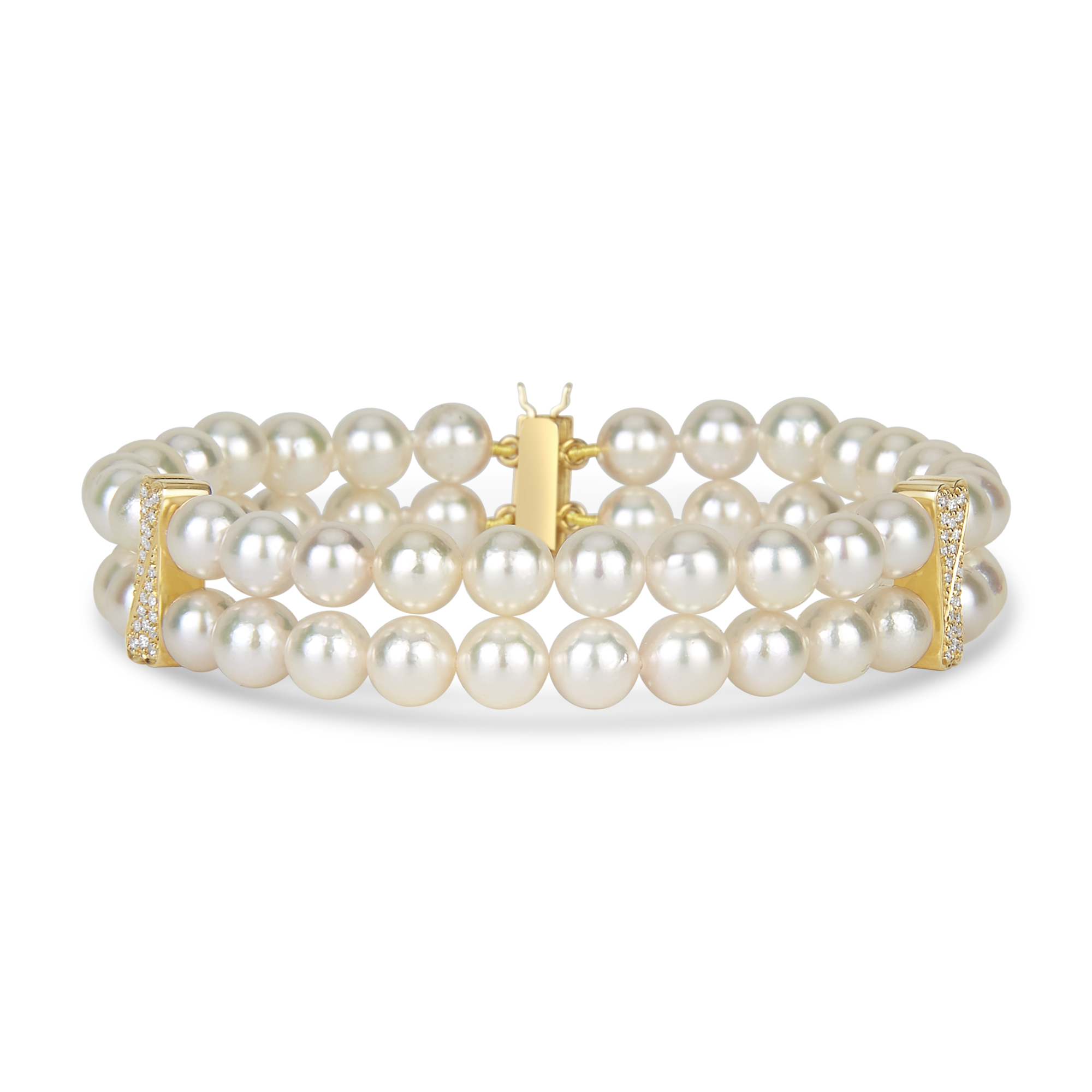 18ct Gold and Diamond Pearl Bracelet