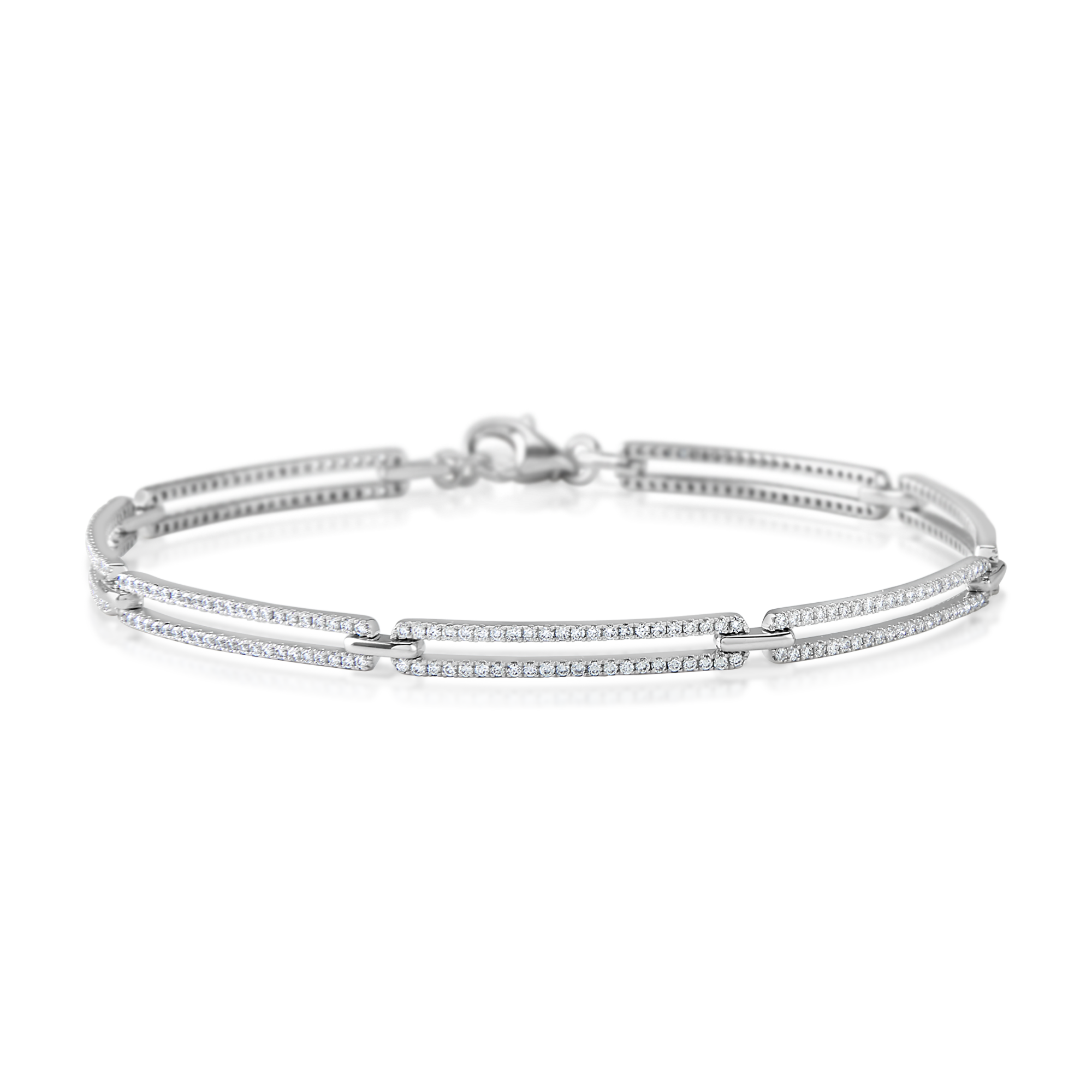 White Gold Diamond Link Bracelet