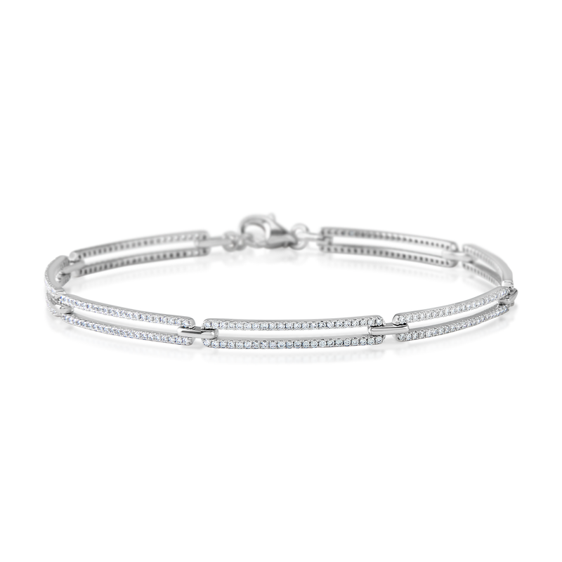 White Gold Diamond Link Bracelet