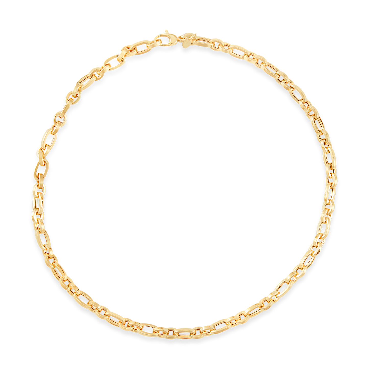 9ct Gold Contemporary Oval Link Necklace
