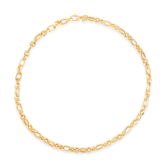 9ct Gold Contemporary Oval Link Necklace
