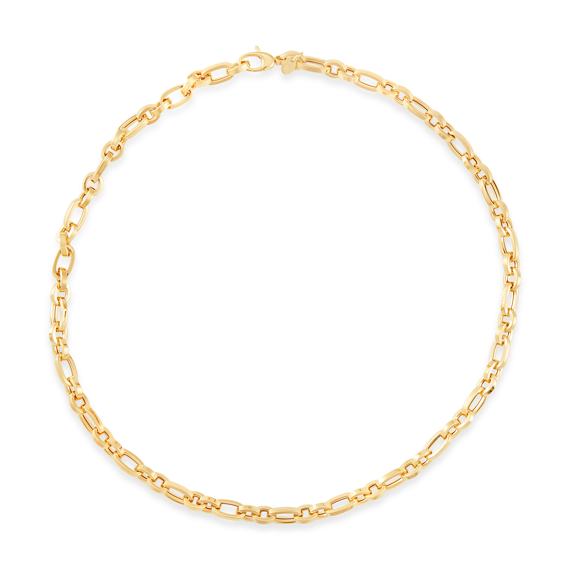 9ct Gold Contemporary Oval Link Necklace