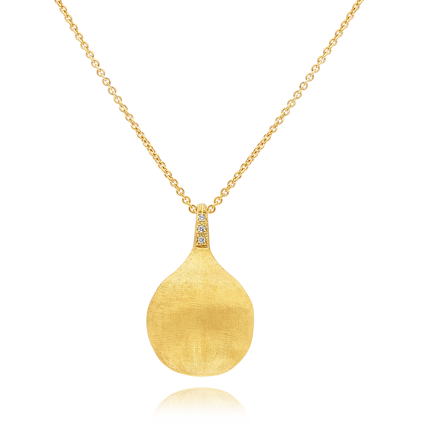 18ct Gold and Diamond "Africa" Pendant Long Chain Marco Bicego