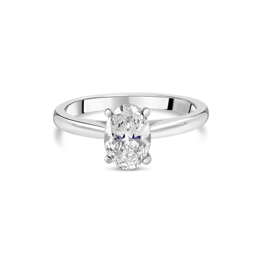 The "J'adore" Oval Solitaire, Platinum
