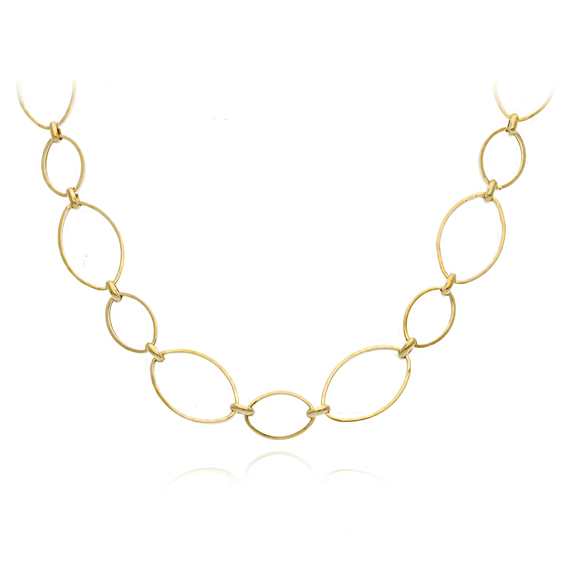 Yellow Gold Open Oval Link Chain