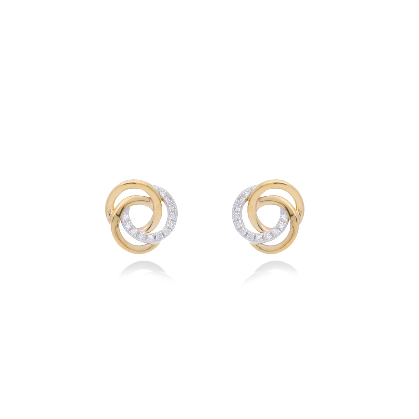 Diamond Set Spiral Earrings