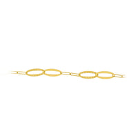 18cty Oval Link Contrast Bracelet