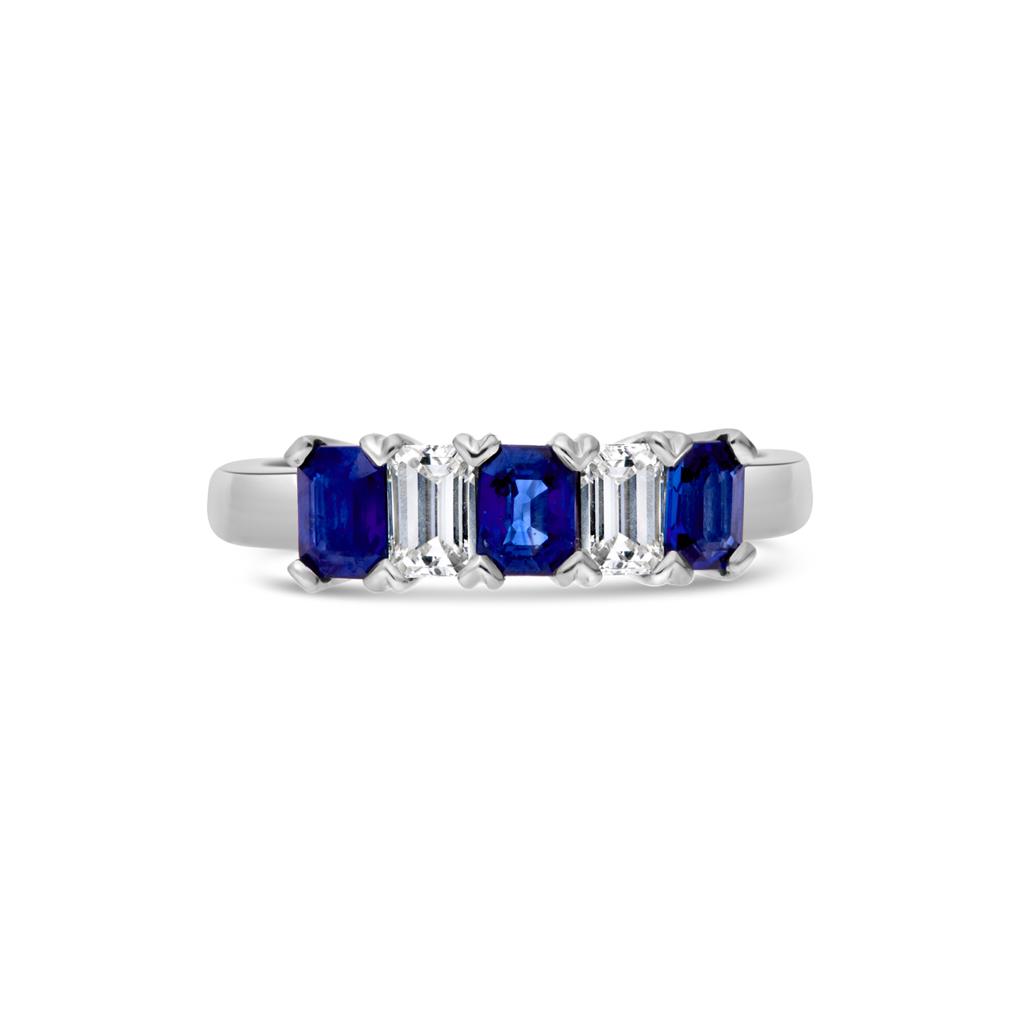 Sapphire and Diamond Octogon Ring