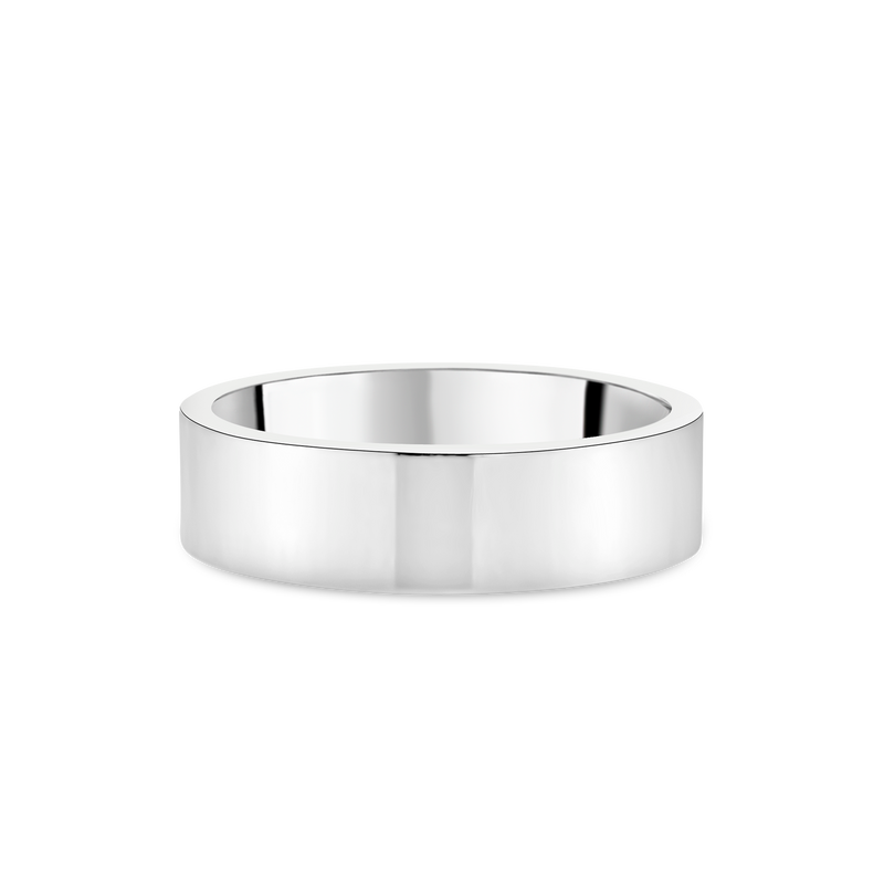 Contemporary Flat Gents Wedding Ring