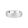 Brushed White Gold Gents Wedding Ring