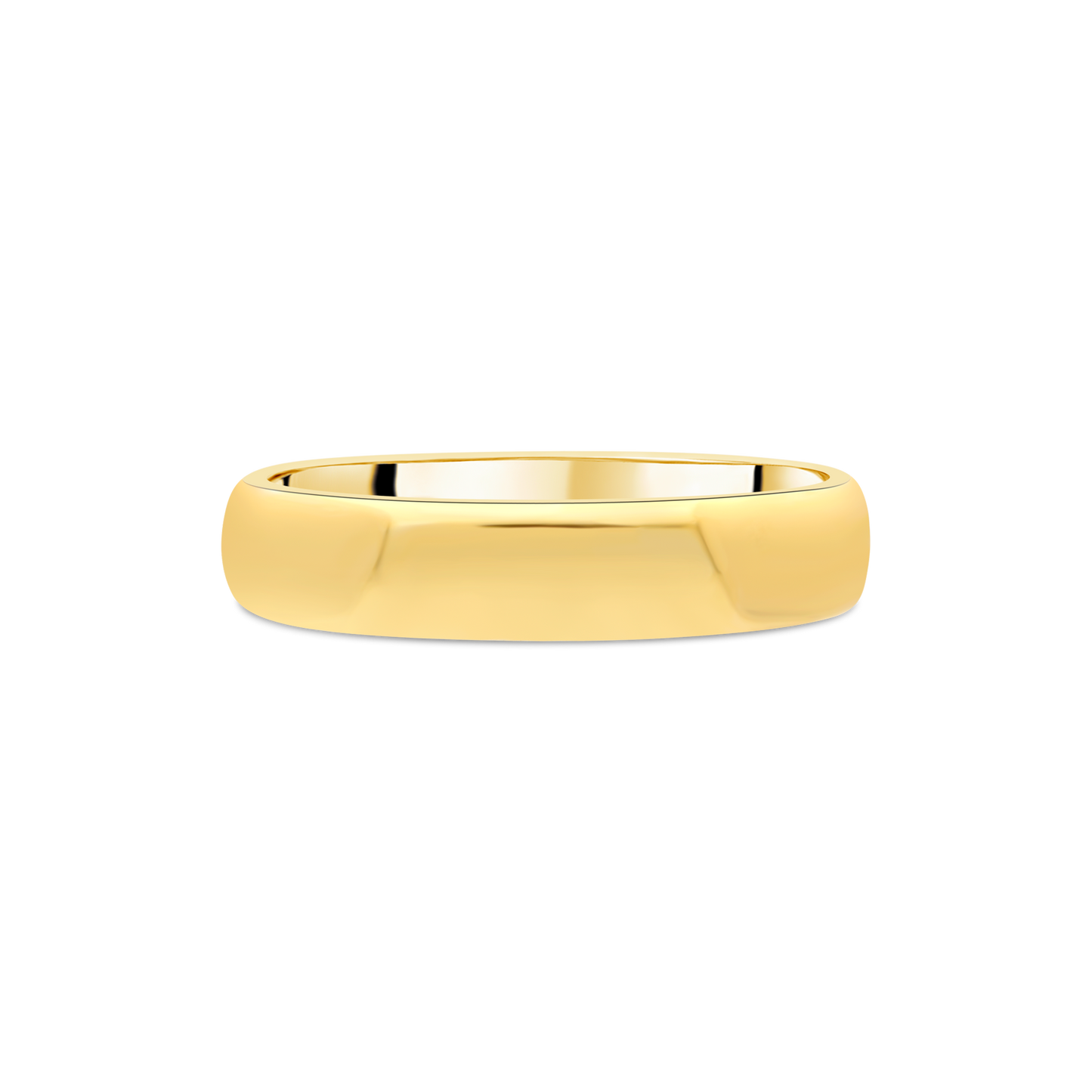 Yellow Gold 5mm Light-Weight Comfort Fit Gents Wedding Band