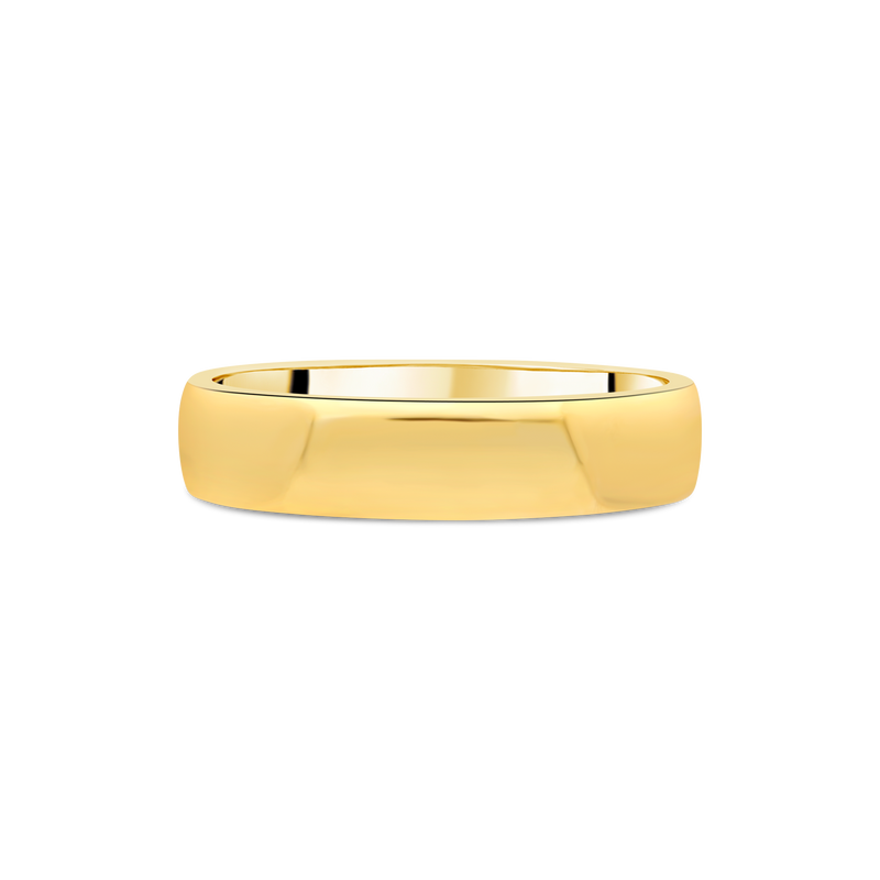 Yellow Gold 5mm D-Shaped Gents Wedding Band - Appleby Jewellers Dublin