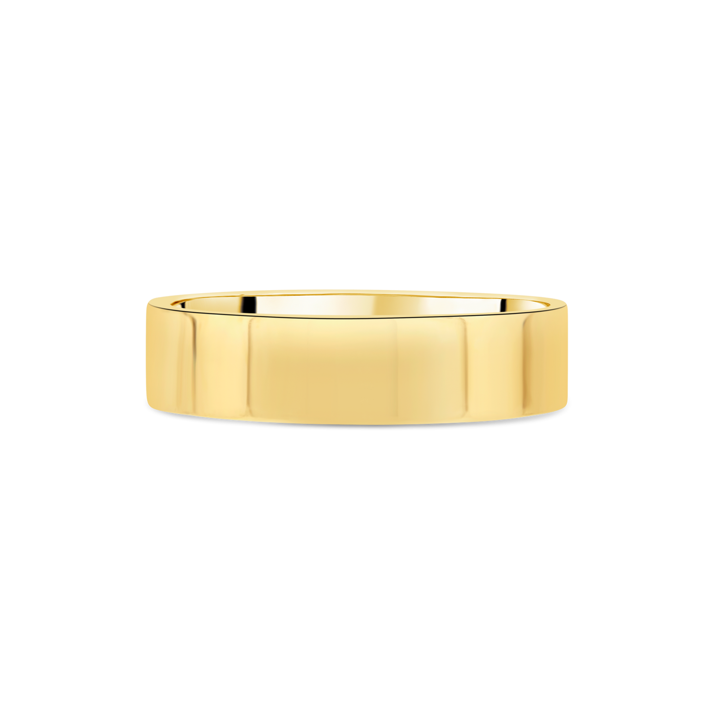 Yellow Gold 6mm Contemporary Comfort Fit Gents Wedding Band