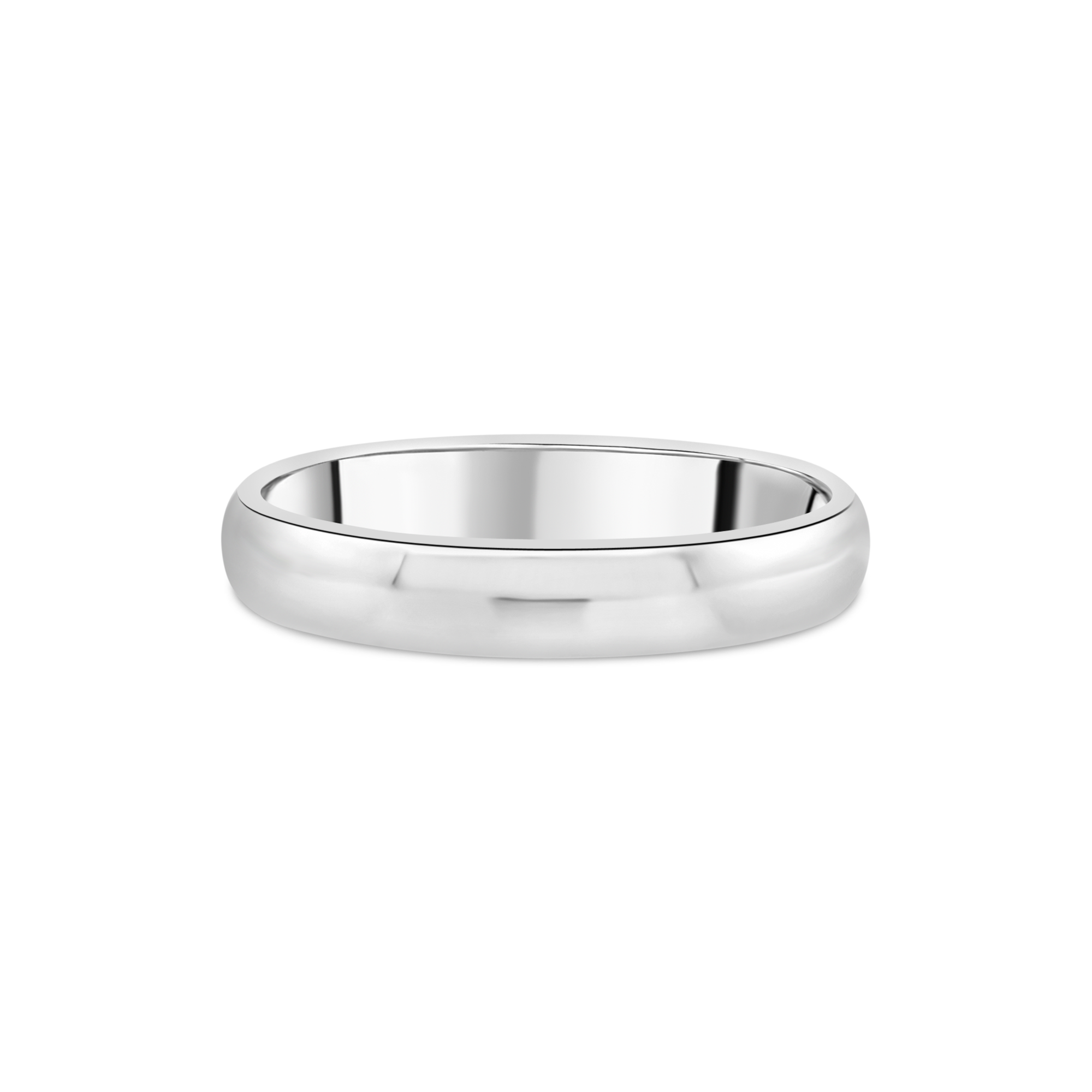 Platinum 4mm Light-Weight Comfort Fit Gents Wedding Band