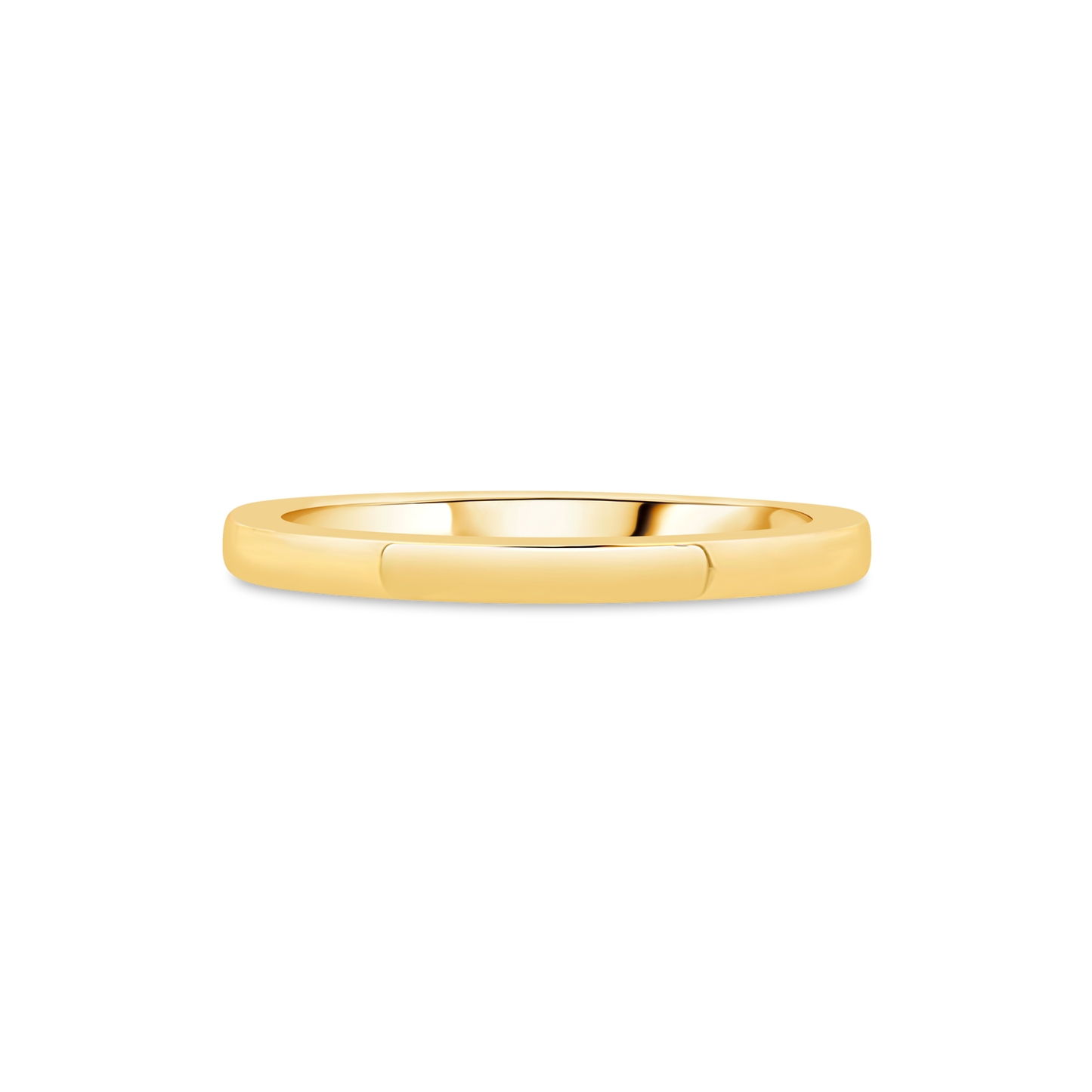 Yellow Gold 2mm Contemporary Comfort-Fit Ladies Wedding Band