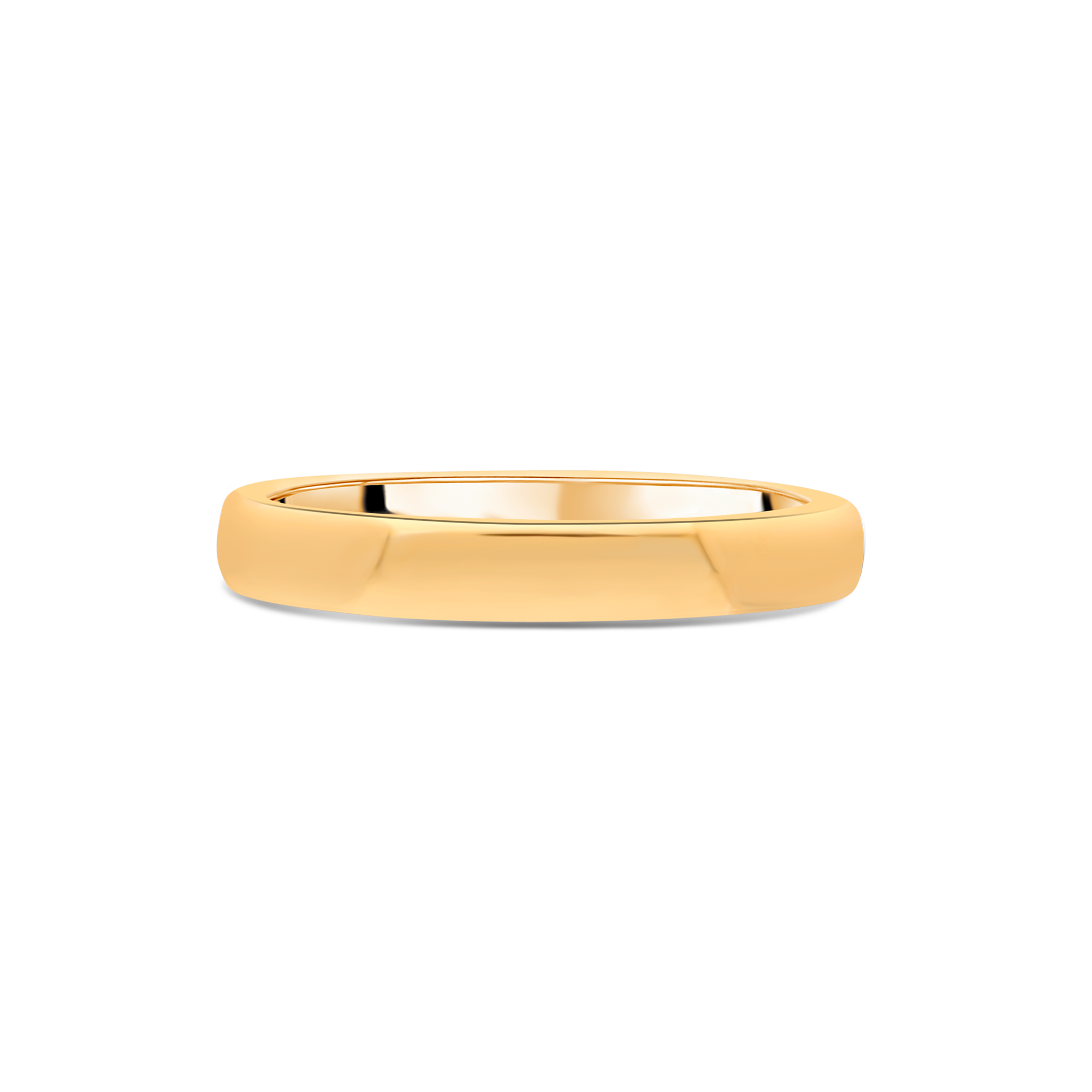 "Blush" Rose Gold 3mm D-Shaped Ladies Wedding Band