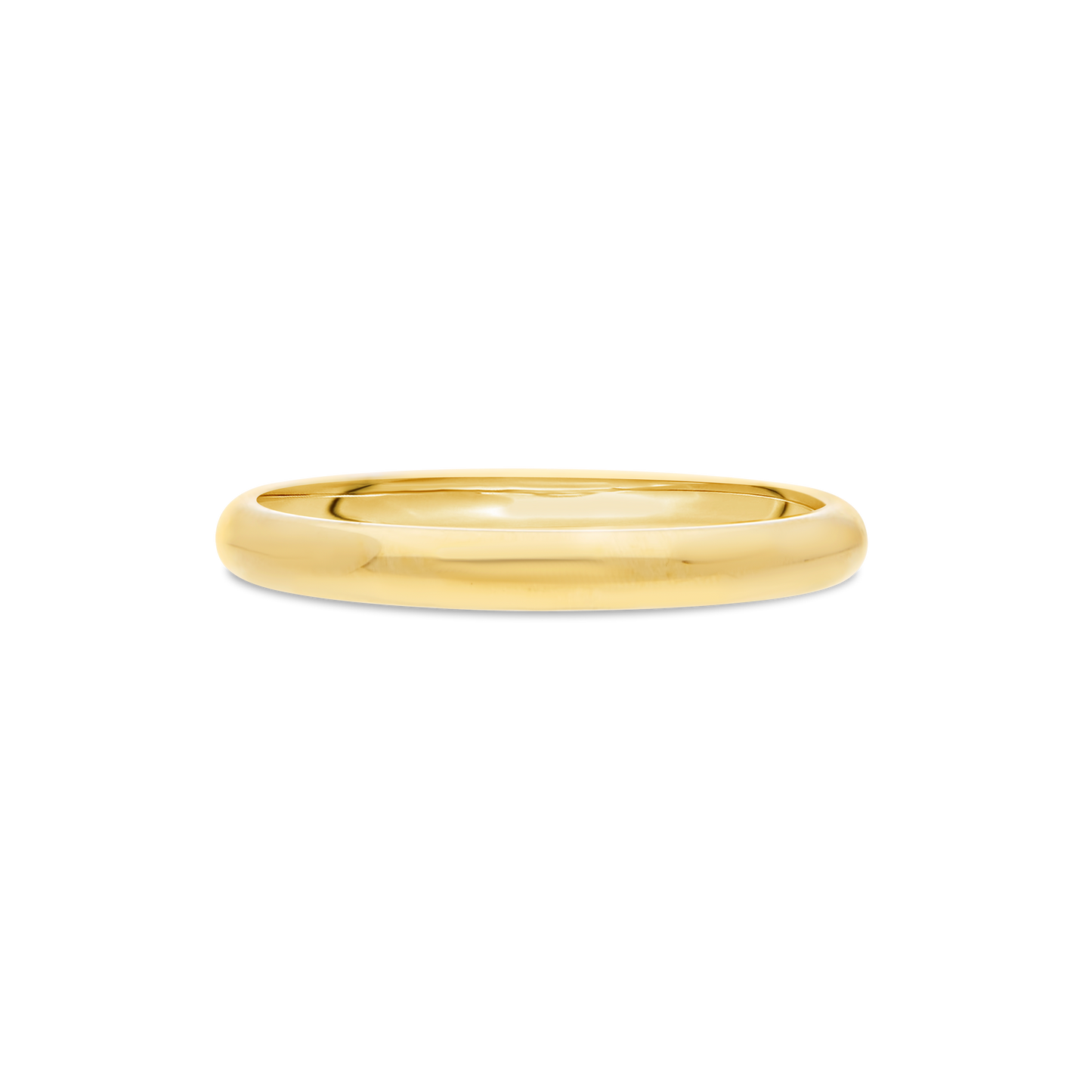Yellow Gold 2.5mm Light-Weight Comfort Fit Ladies Wedding Band