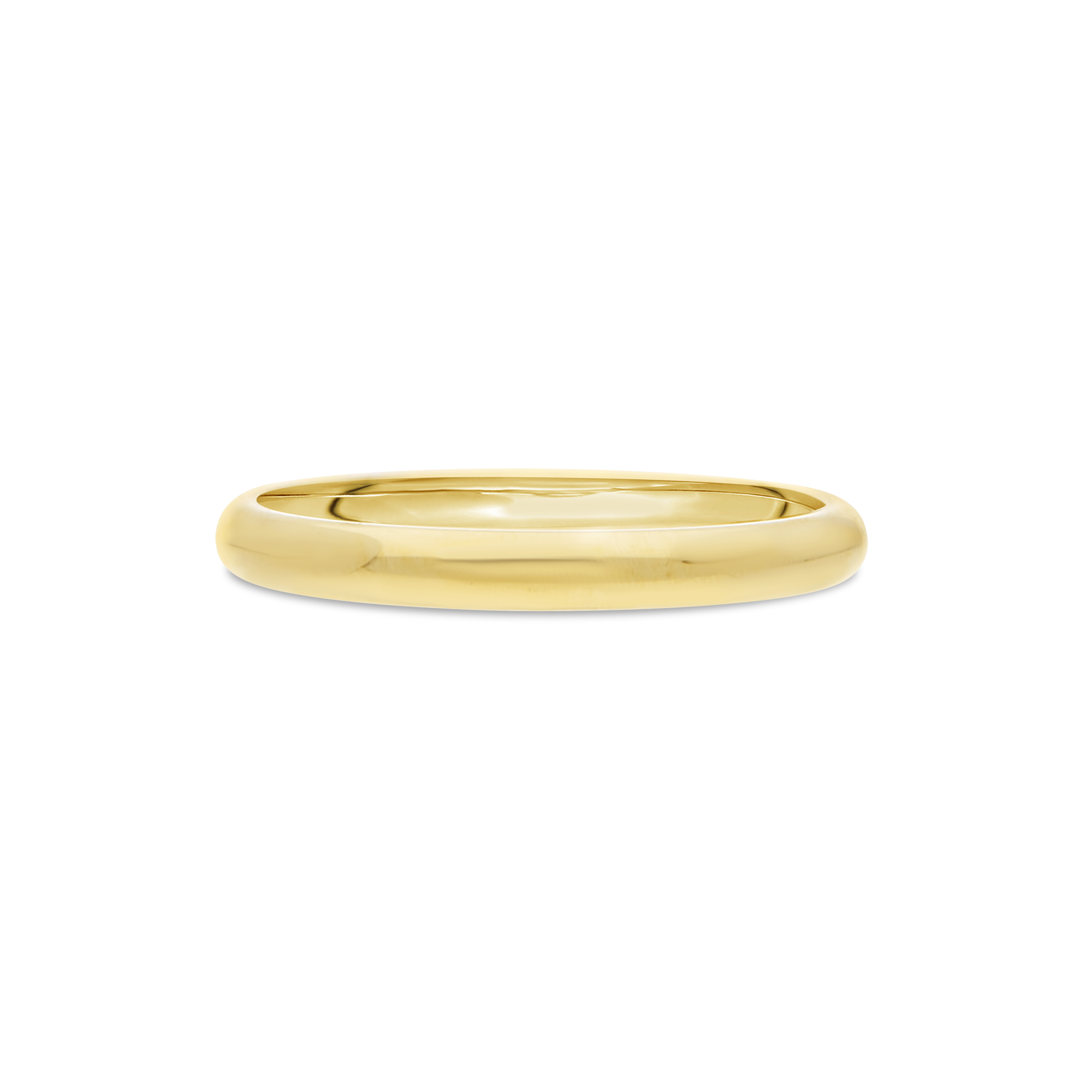 Yellow Gold 2.5mm Light-Weight Comfort Fit Ladies Wedding Band