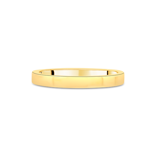 Yellow Gold 2.5mm Contemporary Comfort Fit Ladies Wedding Band