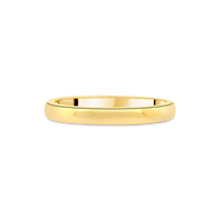 18ct Yellow Gold D-Shaped Ladies Wedding Band