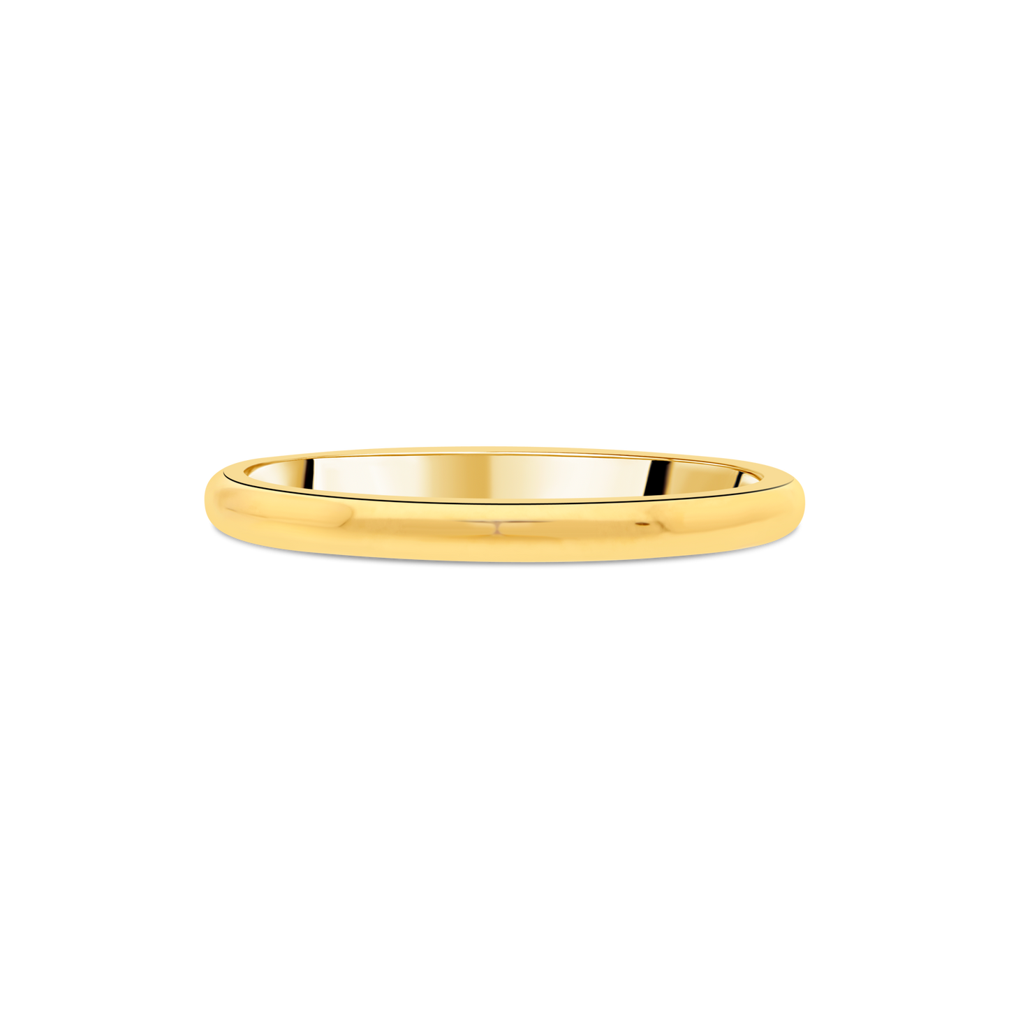Yellow Gold 2mm Heavy-Weight Comfort Fit Ladies Wedding Band