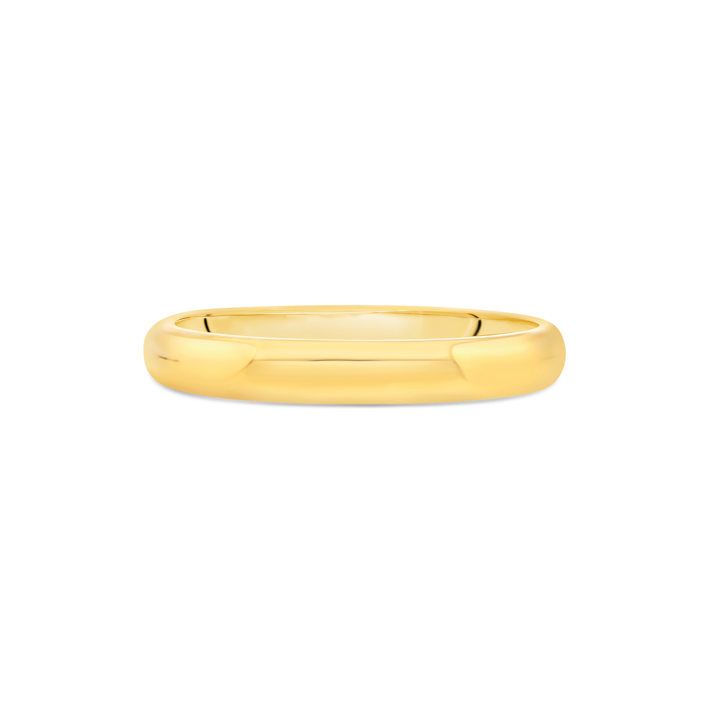 Yellow Gold 3mm Light-Weight Comfort Fit Ladies Wedding Band