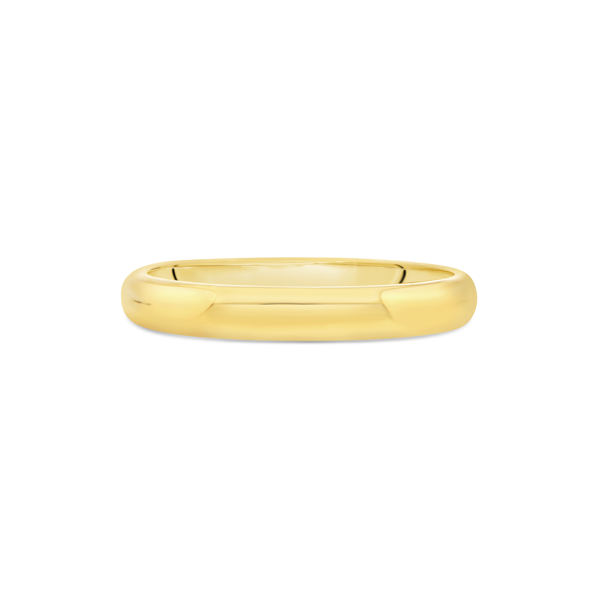 Yellow Gold 3mm Light-Weight Comfort Fit Ladies Wedding Band