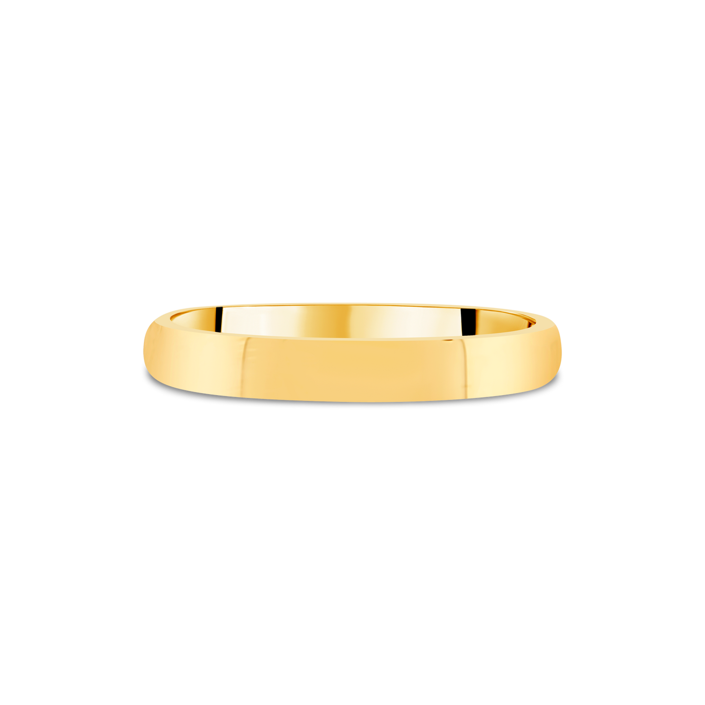 Yellow Gold 3mm Heavy-Weight Comfort Fit Ladies Wedding Band