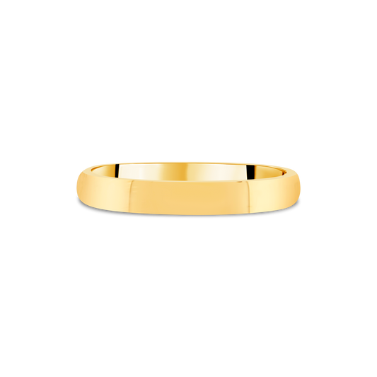 Yellow Gold 3mm Heavy-Weight Comfort Fit Ladies Wedding Band