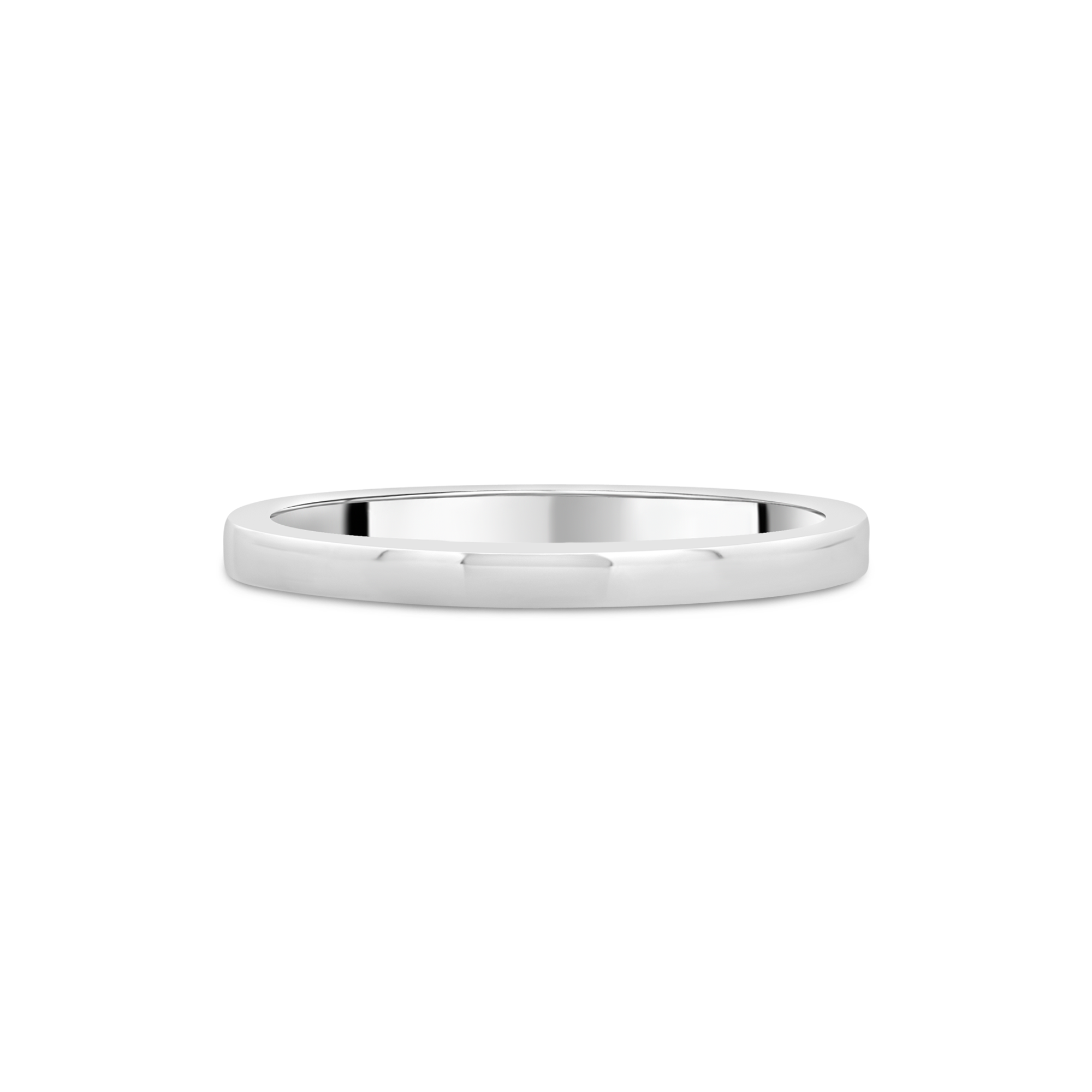 Platinum 2mm Contemporary Comfort Fit Ladies Wedding Band