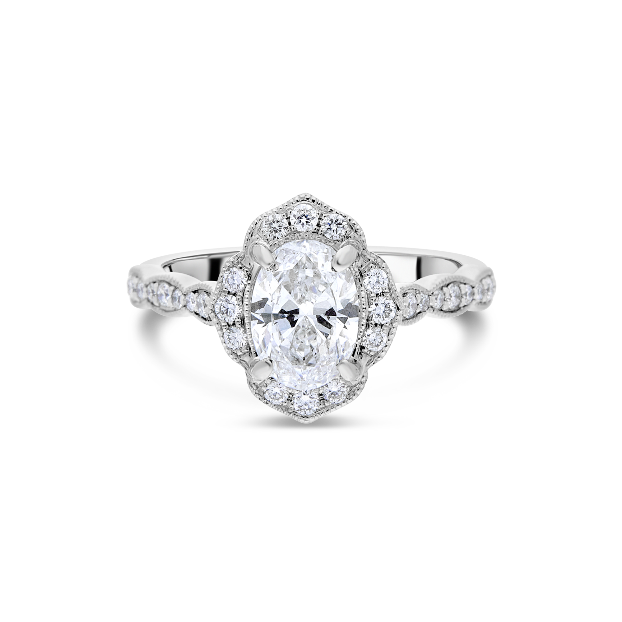 The "Kate Heritage" with Oval Diamond, Platinum